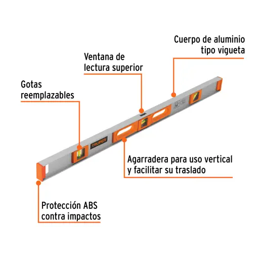 NIVEL PROFESIONAL 36 PULGADAS TRUPER