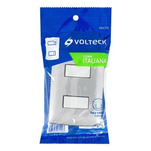 APAGADOR DOBLE SENCILLO PLATA VOLTECK