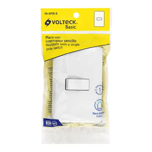 APAGADOR SENCILLO CON PLACA VOLTECK