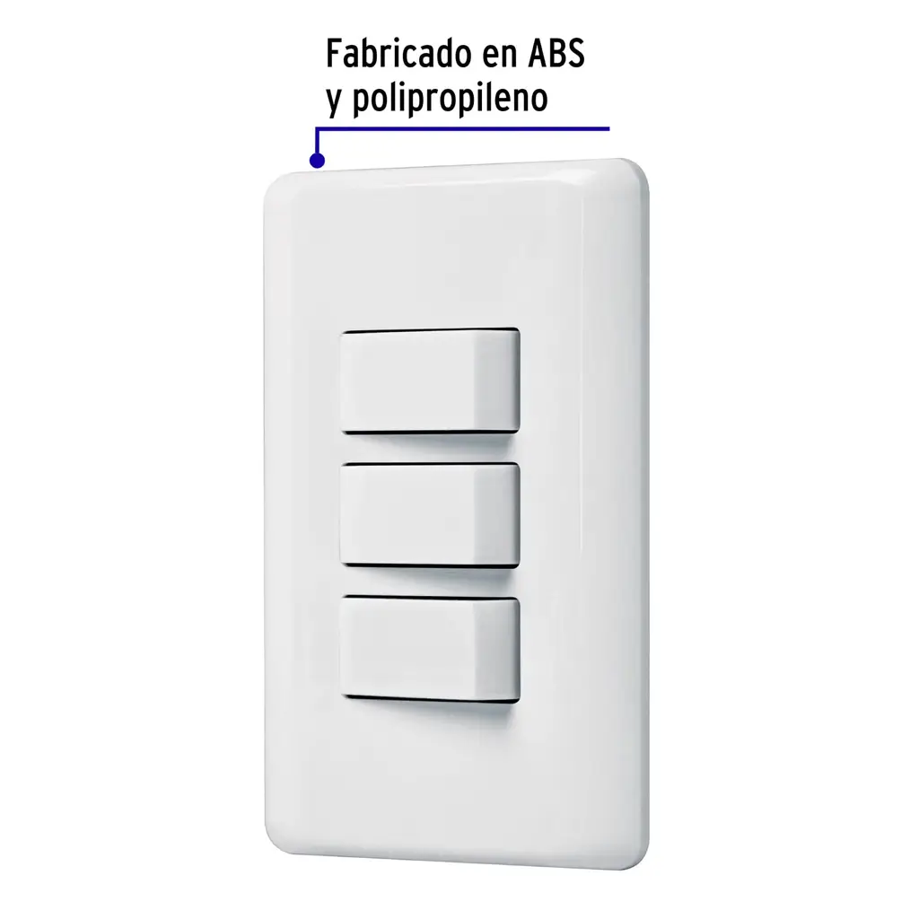 APAGADOR TRIPLE SENCILLO BLANCO VOLTECK — vista 5