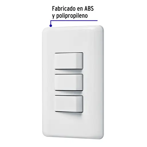 APAGADOR TRIPLE SENCILLO BLANCO VOLTECK