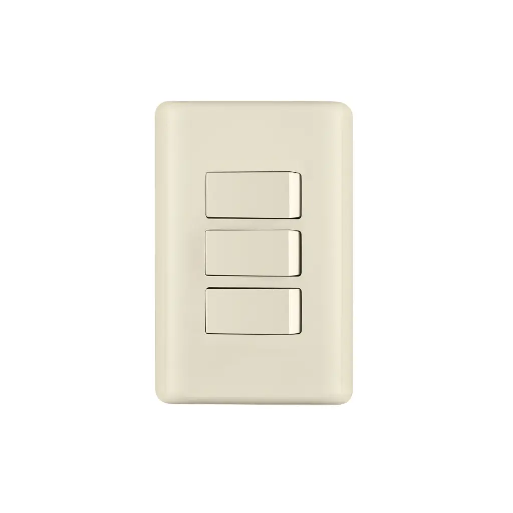 APAGADOR TRIPLE SENCILLO BLANCO VOLTECK