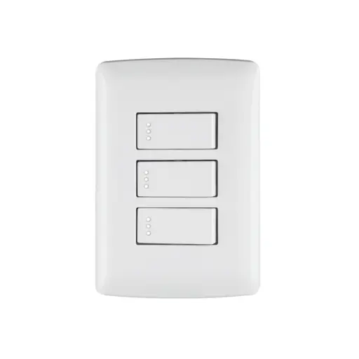 APAGADOR TRIPLE SENCILLO BLANCO ITALIAN VOLTECK