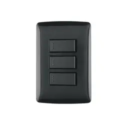 APAGADOR TRIPLE SENCILLO NEGRO ITALIAN VOLTECK