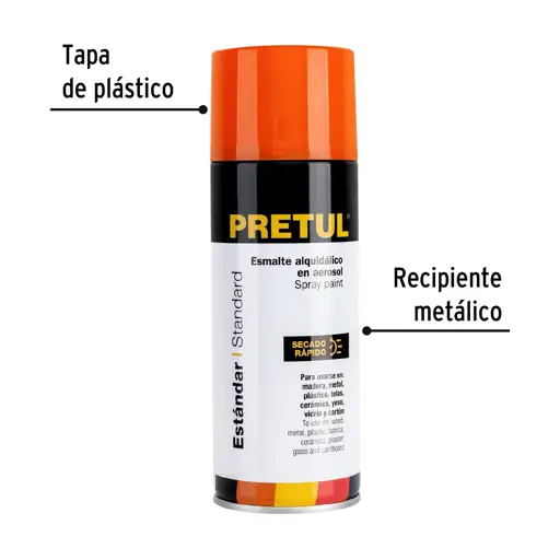 PINTURA SPRAY NARANJA 300 ML PRETUL