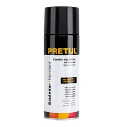 PINTURA SPRAY NEGRO BRILLANTE 300 ML PRETUL