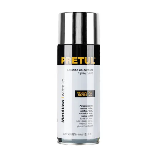 PINTURA SPRAY METALICO CROMO 300 ML PRETUL
