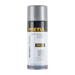 PINTURA SPRAY METALICO PLATA 400ML PRETUL