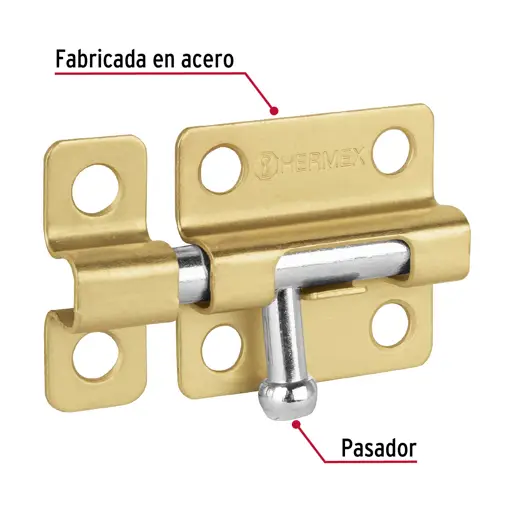 PASADOR LATONADO 2" HERMEX