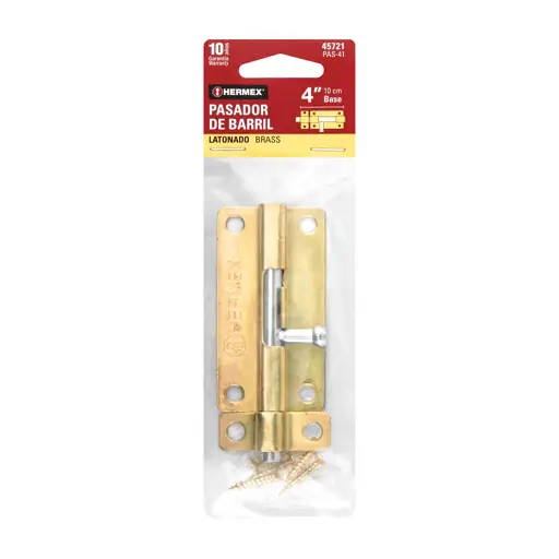 PASADOR LATONADO 4" BLISTER HERMEX