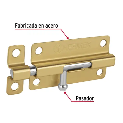 PASADOR LATONADO 4" BLISTER HERMEX