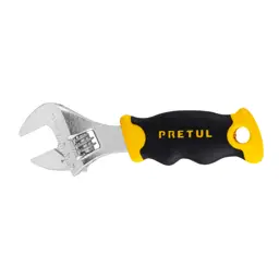LLAVE FRANCESA CORTA 5" CON GRIP PRETUL