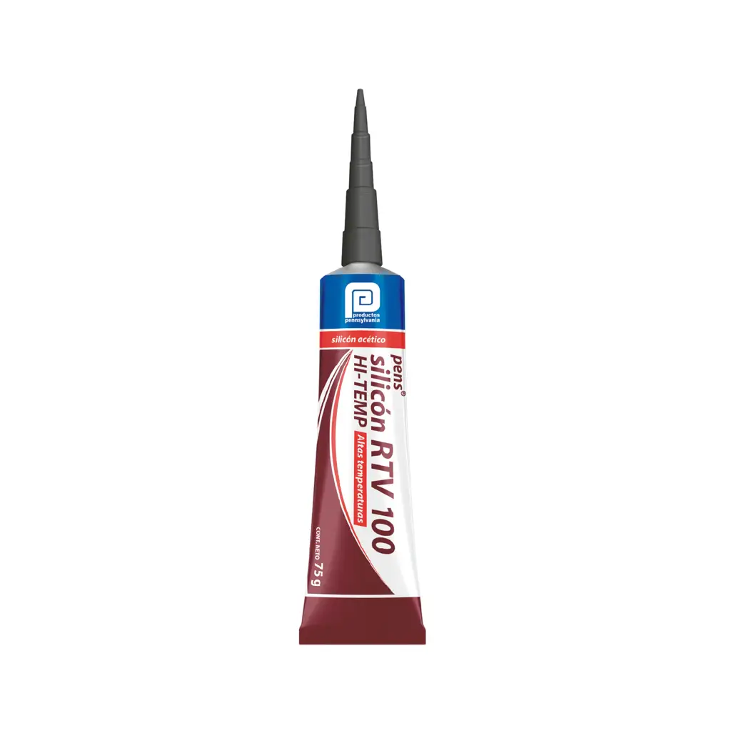 Tubo de silicón RTV gris de alta temperatura 75g Pensilvannia en blister para sellado de juntas 1