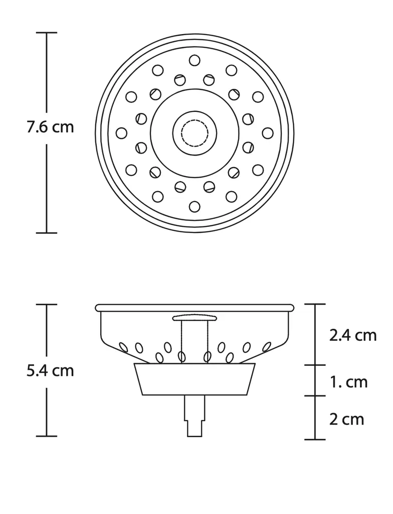 Canastilla de fregadero Coflex PH-057, accesorio para evitar el paso de residuos en el lavatrastos. 2