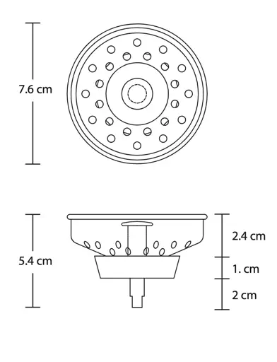 Canastilla de fregadero Coflex PH-057, accesorio para evitar el paso de residuos en el lavatrastos. 2