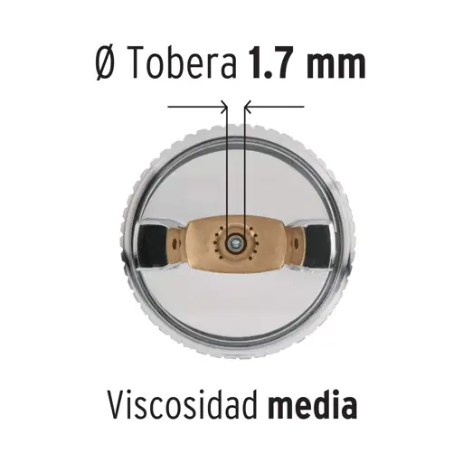 PISTOLA PARA PINTAR GRAVEDAD 1.7 MM TRUPER
