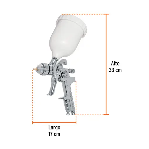 PISTOLA PARA PINTAR GRAVEDAD 1.7 MM TRUPER