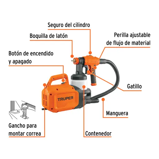PISTOLA ELECTRICA PARA PINTAR 600W TRUPER