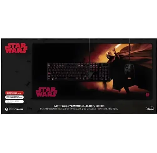 Combo gaming edición especial Star Wars Darth Vader Primus PKT-004DV que incluye teclado, mouse y mousepad XXL, disponible en DISFERSA