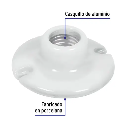 PLAFON BLANCO PORCELANA 3 1/2" VOLTECK