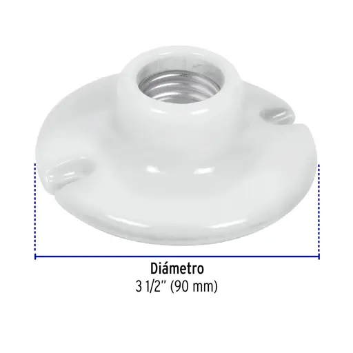 PLAFON BLANCO PORCELANA 3 1/2" VOLTECK
