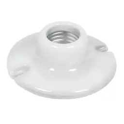 SOCKET PLAFON DE PORCELANA 3 1/2" BLANCO VOLTECK