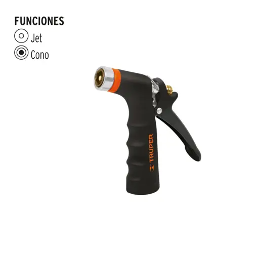 PISTOLA PARA MANGUERA METALICA RECUBIERTA RIEGO TRUPER
