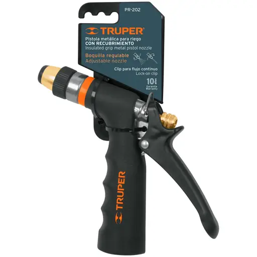 PISTOLA PARA MANGUERA METALICA RECUBIERTA RIEGO TRUPER