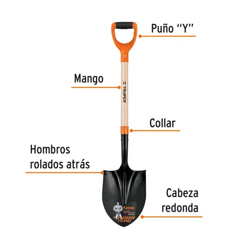 PALA CARRILERA MANGO PLASTICO TRUPER