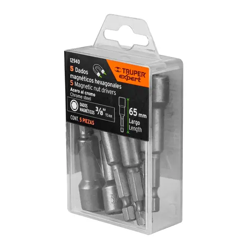 CUBO TECHO 3/8" MAGNETICO TRUPER (5 UNIDADES)