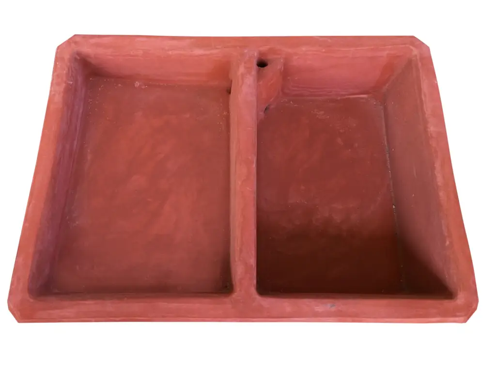 PILA CONCRETO DOBLE 70X50CM ROJO