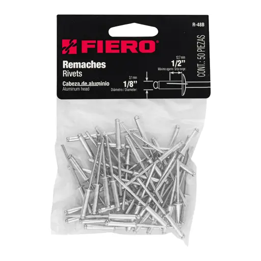 REMACHES 1/8"X1/2" FIERO (50 UNIDADES)