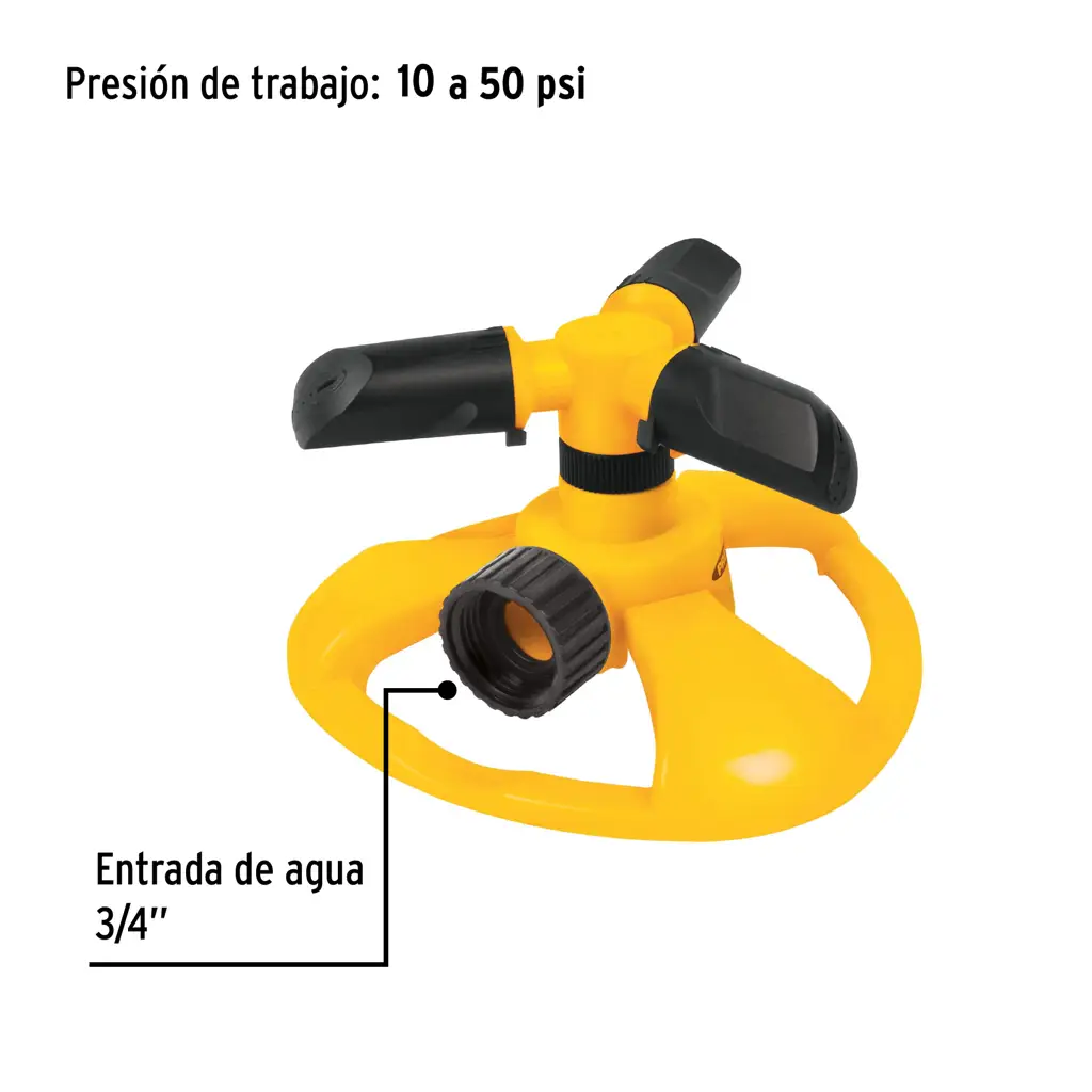 ASPERSOR PLASTICO DE 3 BRAZOS FINO PRETUL — vista 3