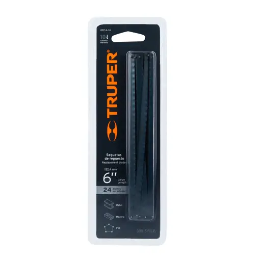 HOJA DE SEGUETA 6" 5 PAQUETE 5 UNIDADES TRUPER