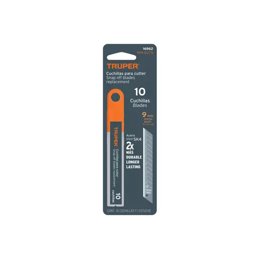 REPUESTOS CUTTER 9MM (PAQ10) TRUPER