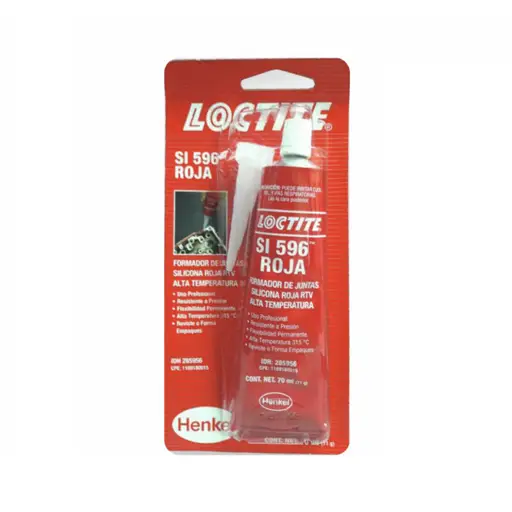 SILICON RTV ROJO SI 596 70ML LOCTITE