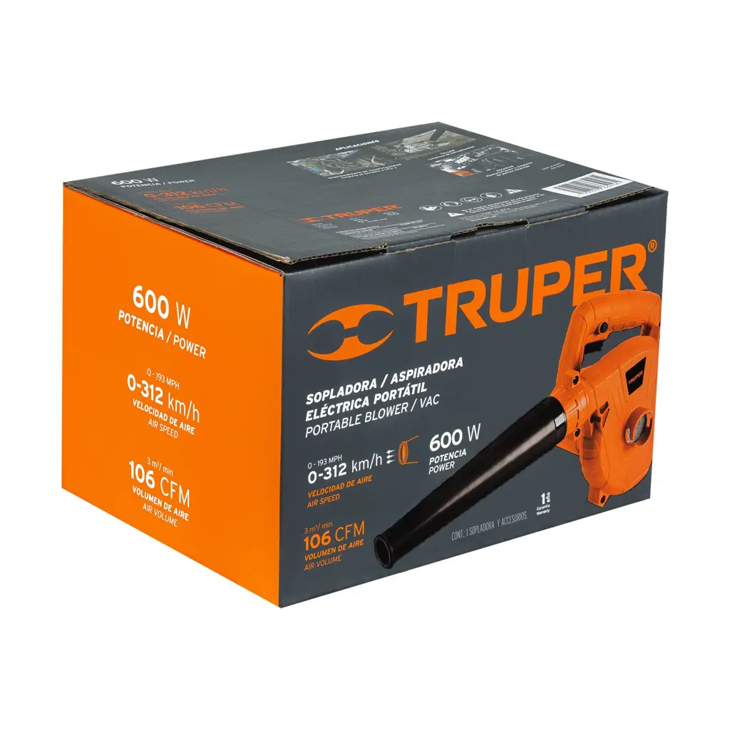 SOPLADORA ASPIRADORA ELECTRICA 110V 600W TRUPER — vista 2