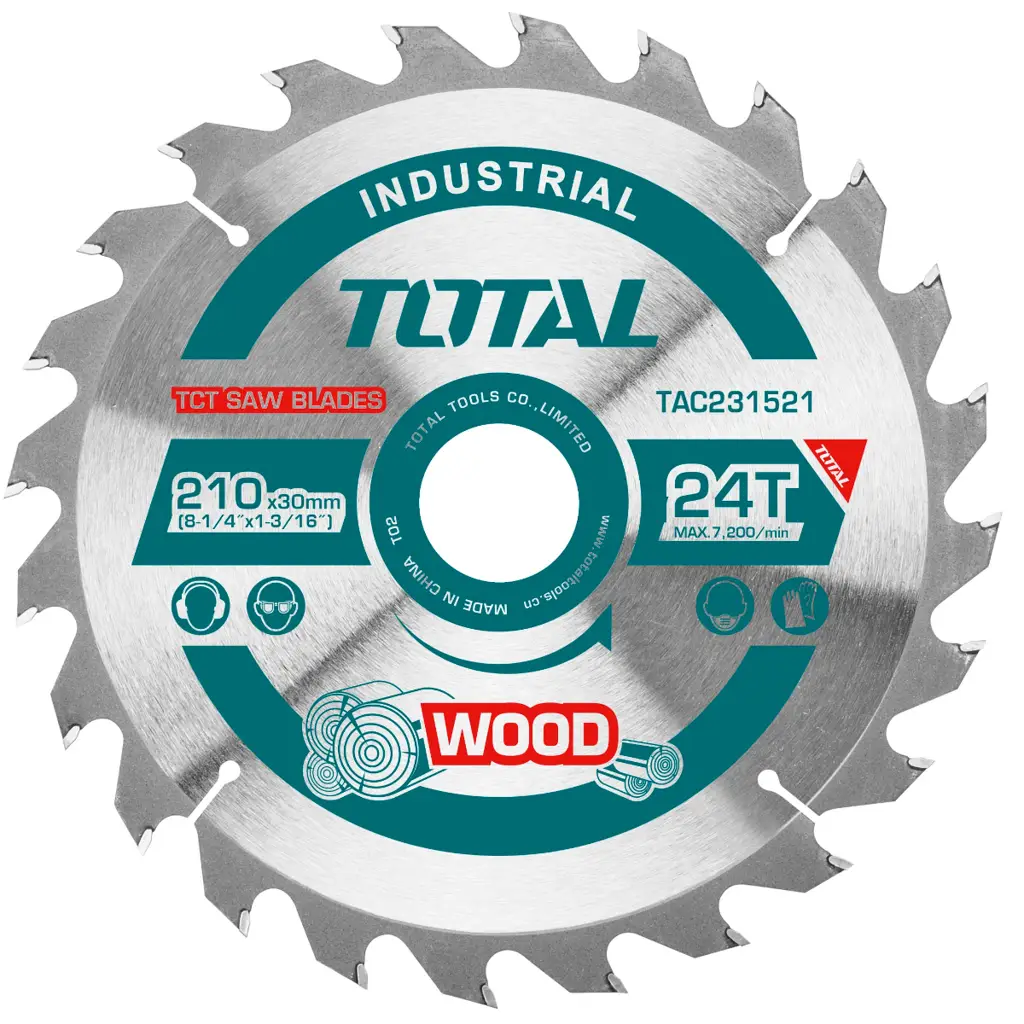 DISCO SIERRA CIRCULAR CALZADA PARA MADERA 8 X 1/4 24T TOTAL