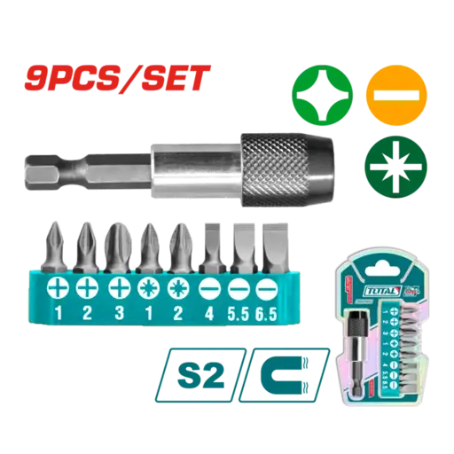 ADAPTADOR CON PUNTAS 9 PIEZAS TOTAL
