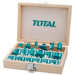 JUEGO CUCHILLAS ROUTER 1/4" 12 PIEZAS TOTAL