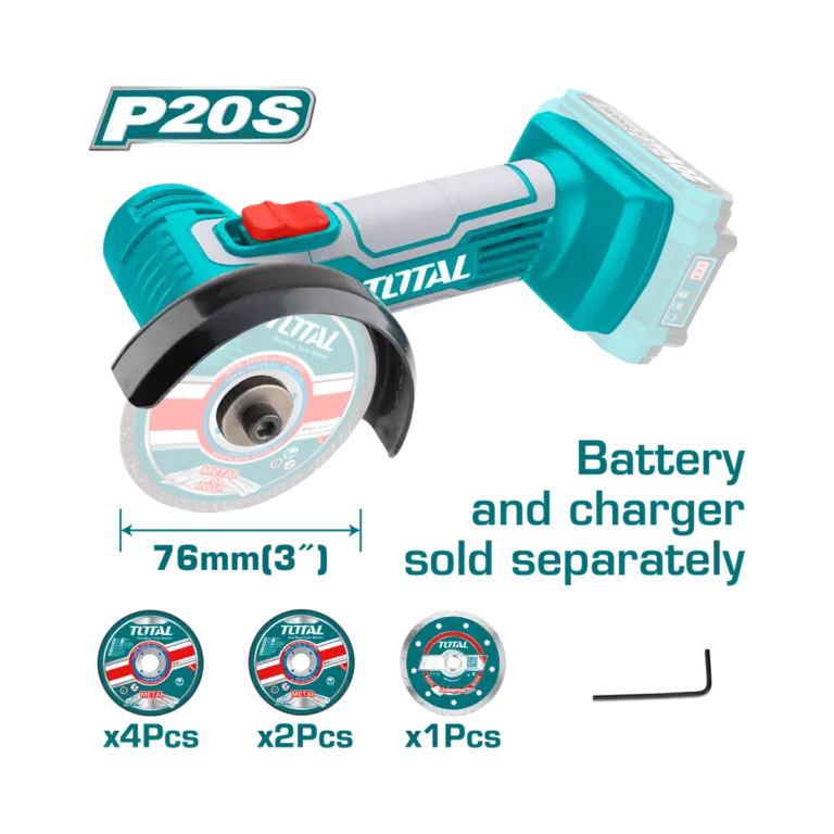 Mini esmerilador inalámbrico Total de 3 pulgadas con batería 20V 1