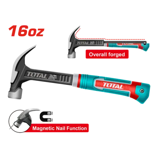 MARTILLO CARPINTERO FIBRA DE VIDRIO 16ONZ TOTAL