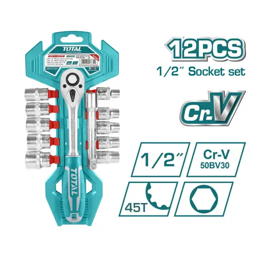 JUEGO CUBOS 1/2" 12 PIEZAS TOTAL