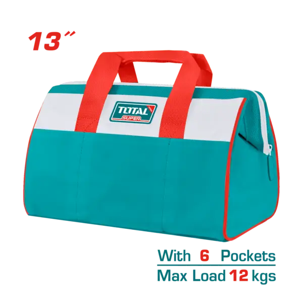 Maletín para herramientas de lona resistente de 13 pulgadas marca Total 1