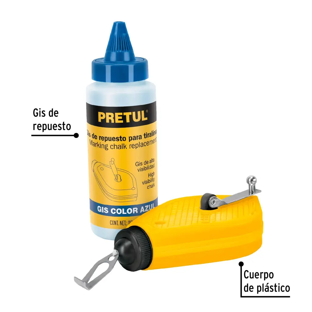 TIRALINEAS 15M PLASTICA CON TIZA PRETUL — vista 2