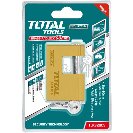 CANDADO DE BRONCE SEGURIDAD 60MM INDUSTRIAL TOTAL