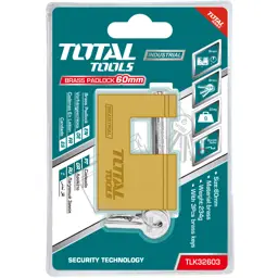 CANDADO DE BRONCE SEGURIDAD 60MM INDUSTRIAL TOTAL