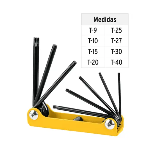 JUEGO LLAVES TORX TIPO NAVAJA PRETUL