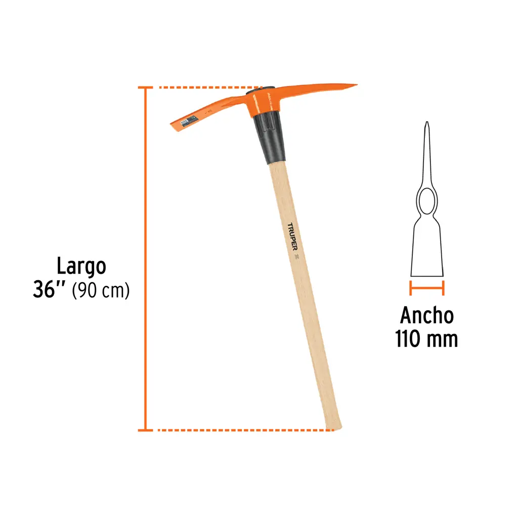 PICO SANCHO 5 LIBRAS CON MANGO MADERA TRUPER — vista 3
