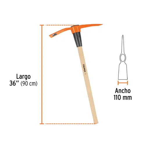 PICO SANCHO 5 LIBRAS CON MANGO MADERA TRUPER